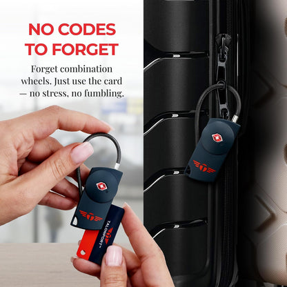 Keyless TSA Approved Suitcase Luggage Locks, Black
