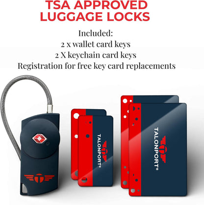 Keyless TSA Approved Suitcase Luggage Locks, Black