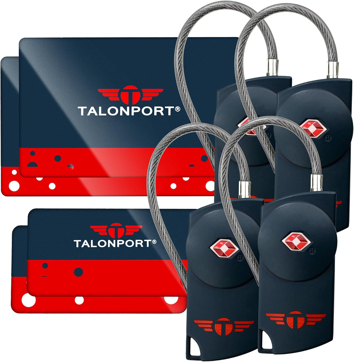 Keyless TSA Approved Suitcase Luggage Locks, Black