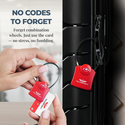 Keyless TSA Approved Suitcase Luggage Locks, Black