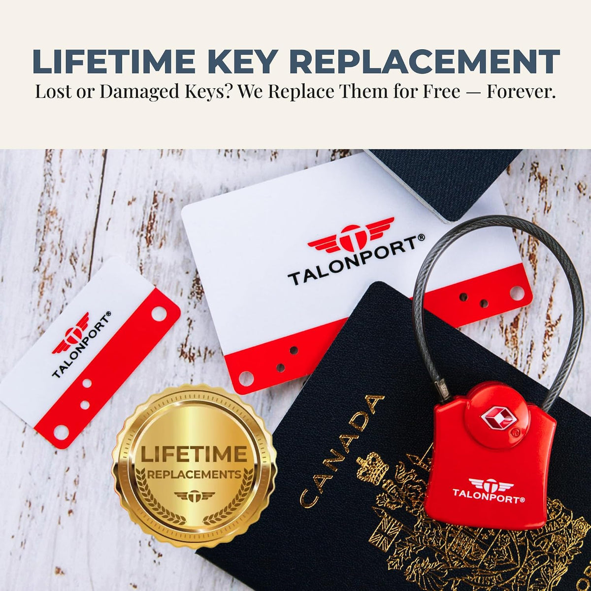 Keyless TSA Approved Suitcase Luggage Locks, Black