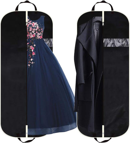 54" Garment Bag with Extra Large Pockets for Travel, Gusseted Suit Cover Mens Womens Foldable Hanging Bags for Clothes Shirts Dresses Coats