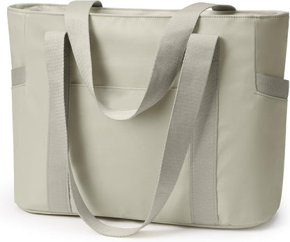 WLLWOO Large Tote Bag, 14” Laptop Work Travel Bag with Trolley Sleeve