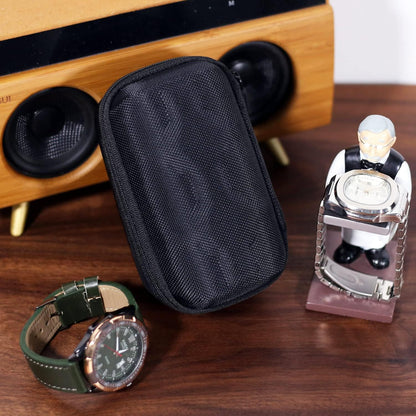 Watch Travel Case for Men and Women Portable Single Watch Storage box and Organizer for Wristwatches and Smart Watches (Black（2 slot）)
