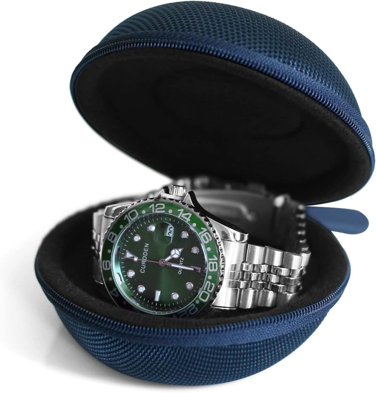 Watch Travel Case for Men and Women Portable Single Watch Storage box and Organizer for Wristwatches and Smart Watches (Black（2 slot）)