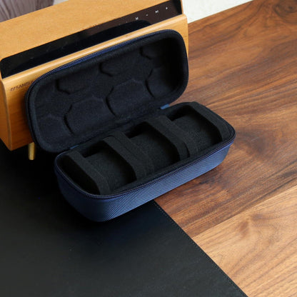 Watch Travel Case for Men and Women Portable Single Watch Storage box and Organizer for Wristwatches and Smart Watches (Black（2 slot）)