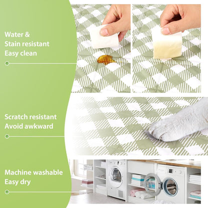 ZAZE Extra Large Picnic Outdoor Blanket, 80''x80'' Waterproof Foldable Blankets Gingham Picnic Mat for Beach, Camping Grass Lawn Park Accessories Cute Couple Gifts Ideas Wedding Registry(Green White)