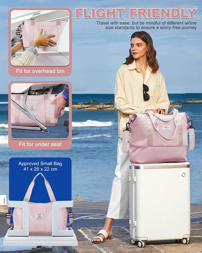 Travel Tote Bags For Women,Carry On Duffel Bag For Airplanes Weekender