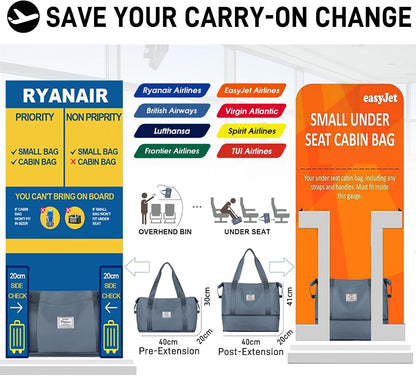 Travel Tote Bags For Women,Carry On Duffel Bag For Airplanes Weekender