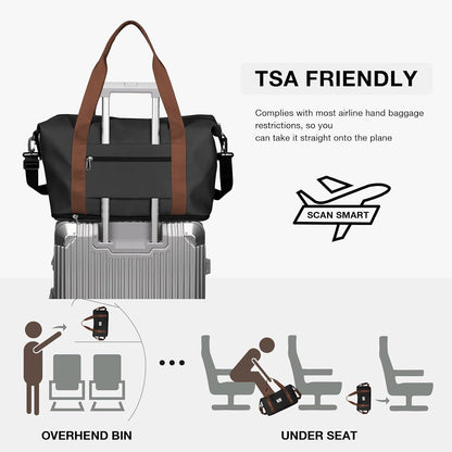 Travel Tote Bags For Women,Carry On Duffel Bag For Airplanes Weekender