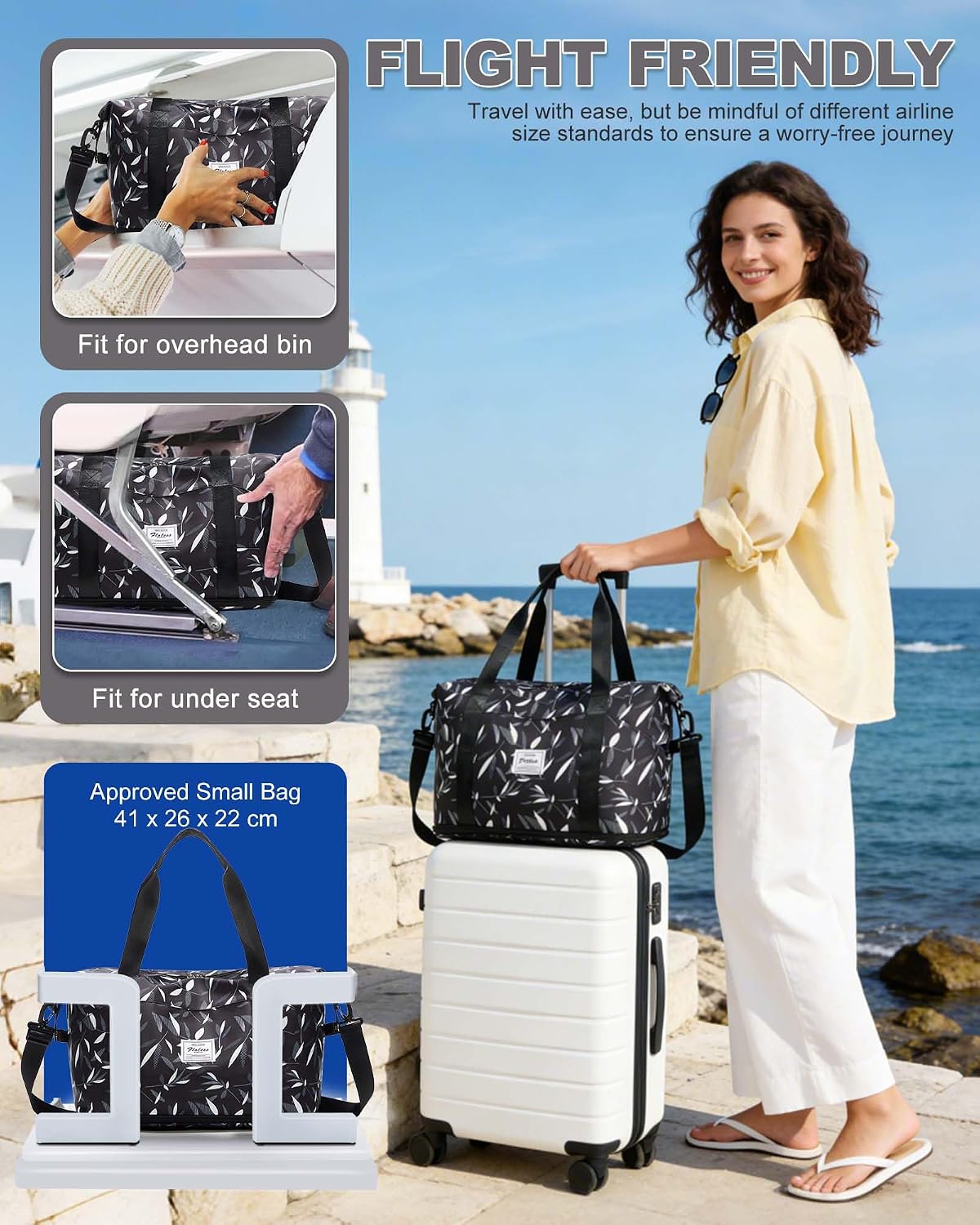 Travel Tote Bags For Women,Carry On Duffel Bag For Airplanes Weekender