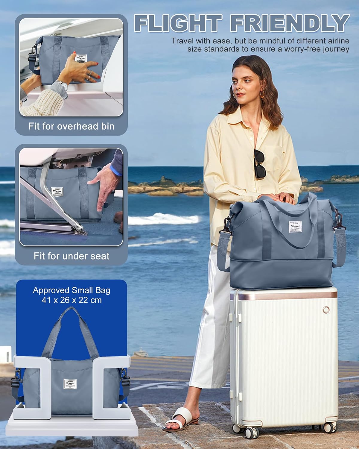 Travel Tote Bags For Women,Carry On Duffel Bag For Airplanes Weekender