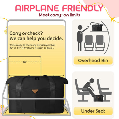 Duffle Bag for Travel with Trolley Sleeve, Gym Bag, Pink