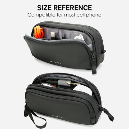 Travel Organizer Case, Water Resistant Electronics Travel Bag Organizer for Cable,Easy to store backpacks (Black)