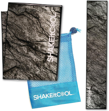 Original Cooling Towel – Be Cool in Style - Heat Relief, Soft, Lightweight, Sun Protection, Easy Clean - Perfect for Biking, Running, Yoga, Gym, Gardening - Blue Wave - Colors A