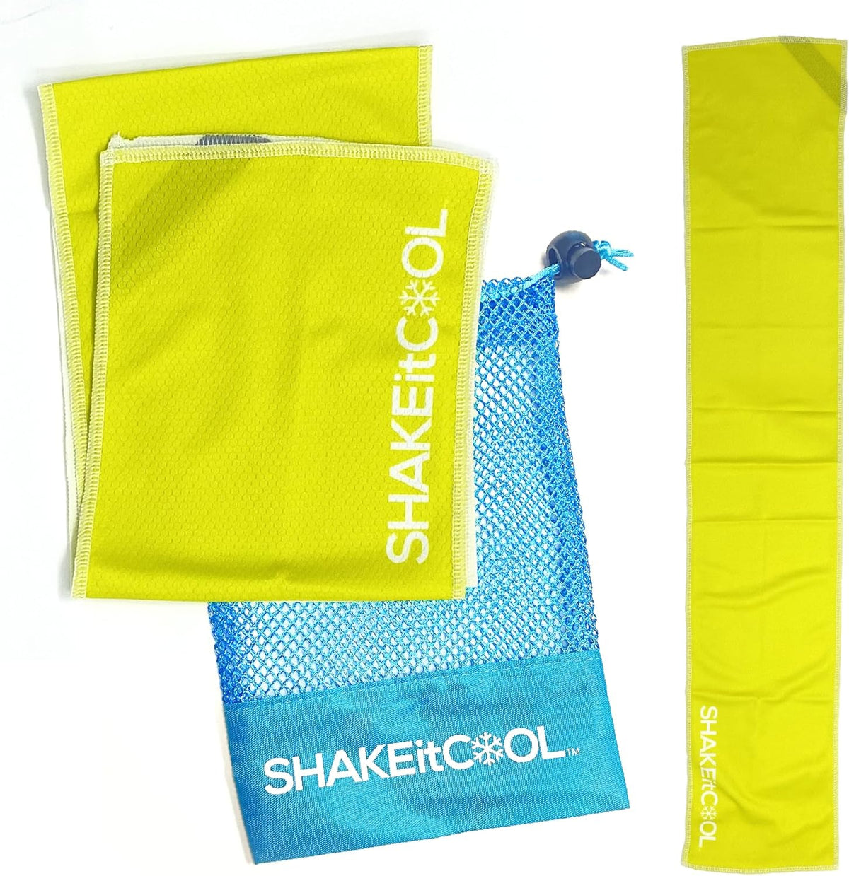 Original Cooling Towel – Be Cool in Style - Heat Relief, Soft, Lightweight, Sun Protection, Easy Clean - Perfect for Biking, Running, Yoga, Gym, Gardening - Blue Wave - Colors A