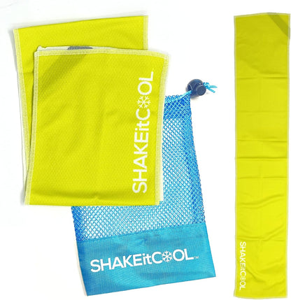 Original Cooling Towel – Be Cool in Style - Heat Relief, Soft, Lightweight, Sun Protection, Easy Clean - Perfect for Biking, Running, Yoga, Gym, Gardening - Blue Wave - Colors A