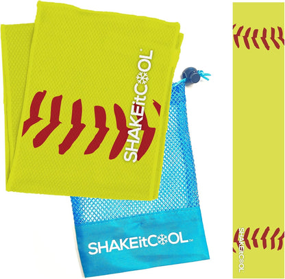Original Cooling Towel – Be Cool in Style - Heat Relief, Soft, Lightweight, Sun Protection, Easy Clean - Perfect for Biking, Running, Yoga, Gym, Gardening - Blue Wave - Colors A