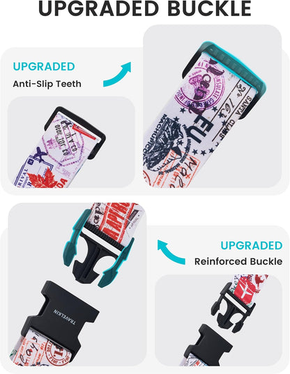 Travelkin Luggage Straps TSA Approved, Suitcase Straps with TSA Lock