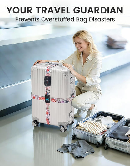 Travelkin Luggage Straps TSA Approved, Suitcase Straps with TSA Lock