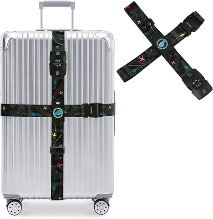 Travelkin Luggage Straps TSA Approved, Suitcase Straps with TSA Lock