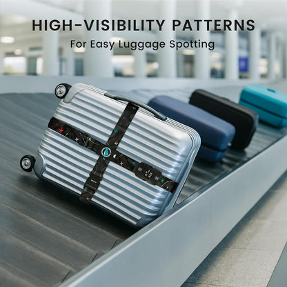 Travelkin Luggage Straps TSA Approved, Suitcase Straps with TSA Lock