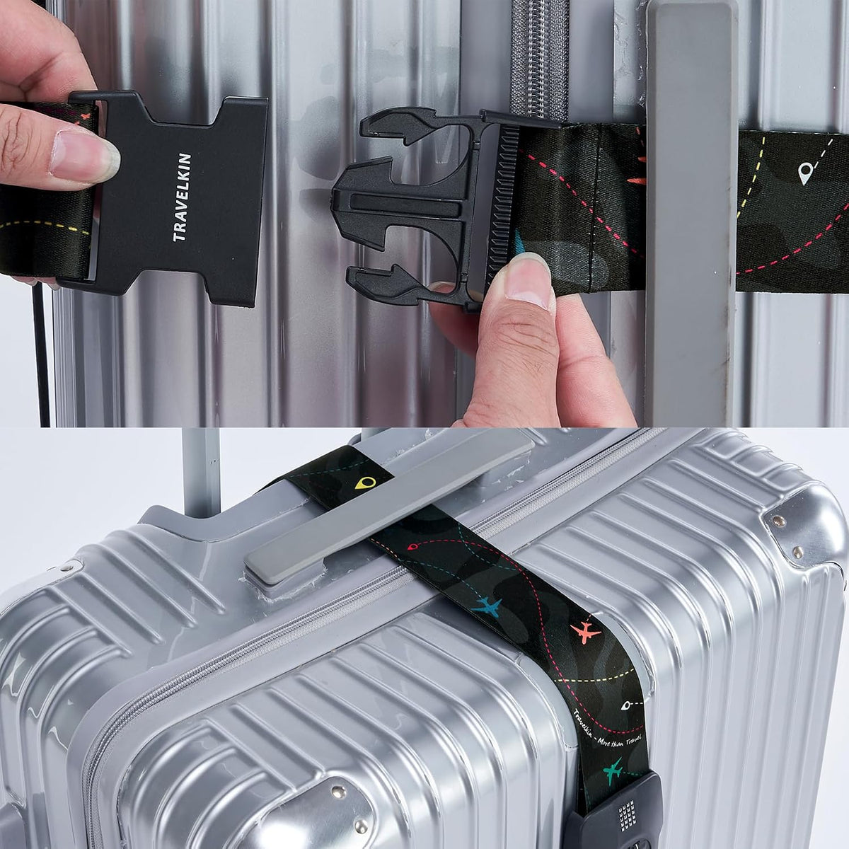 Travelkin Luggage Straps TSA Approved, Suitcase Straps with TSA Lock