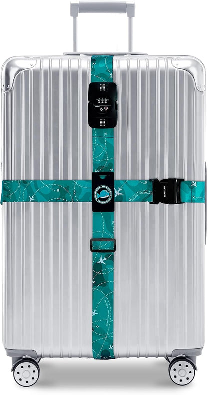 Travelkin Luggage Straps TSA Approved, Suitcase Straps with TSA Lock