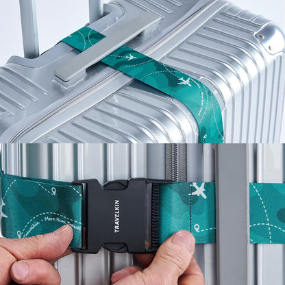 Travelkin Luggage Straps TSA Approved, Suitcase Straps with TSA Lock