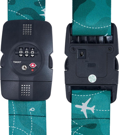 Travelkin Luggage Straps TSA Approved, Suitcase Straps with TSA Lock
