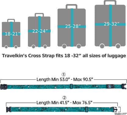 Travelkin Luggage Straps TSA Approved, Suitcase Straps with TSA Lock