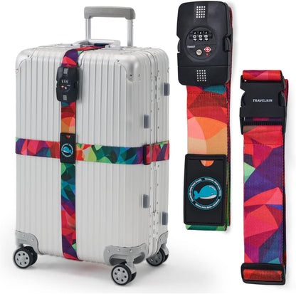 Travelkin Luggage Straps TSA Approved, Suitcase Straps with TSA Lock