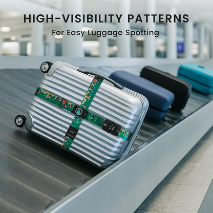 Travelkin Luggage Straps TSA Approved, Suitcase Straps with TSA Lock
