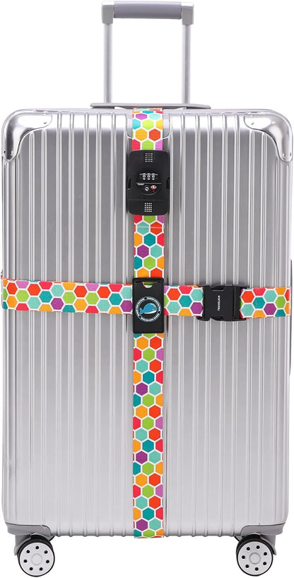 Travelkin Luggage Straps TSA Approved, Suitcase Straps with TSA Lock