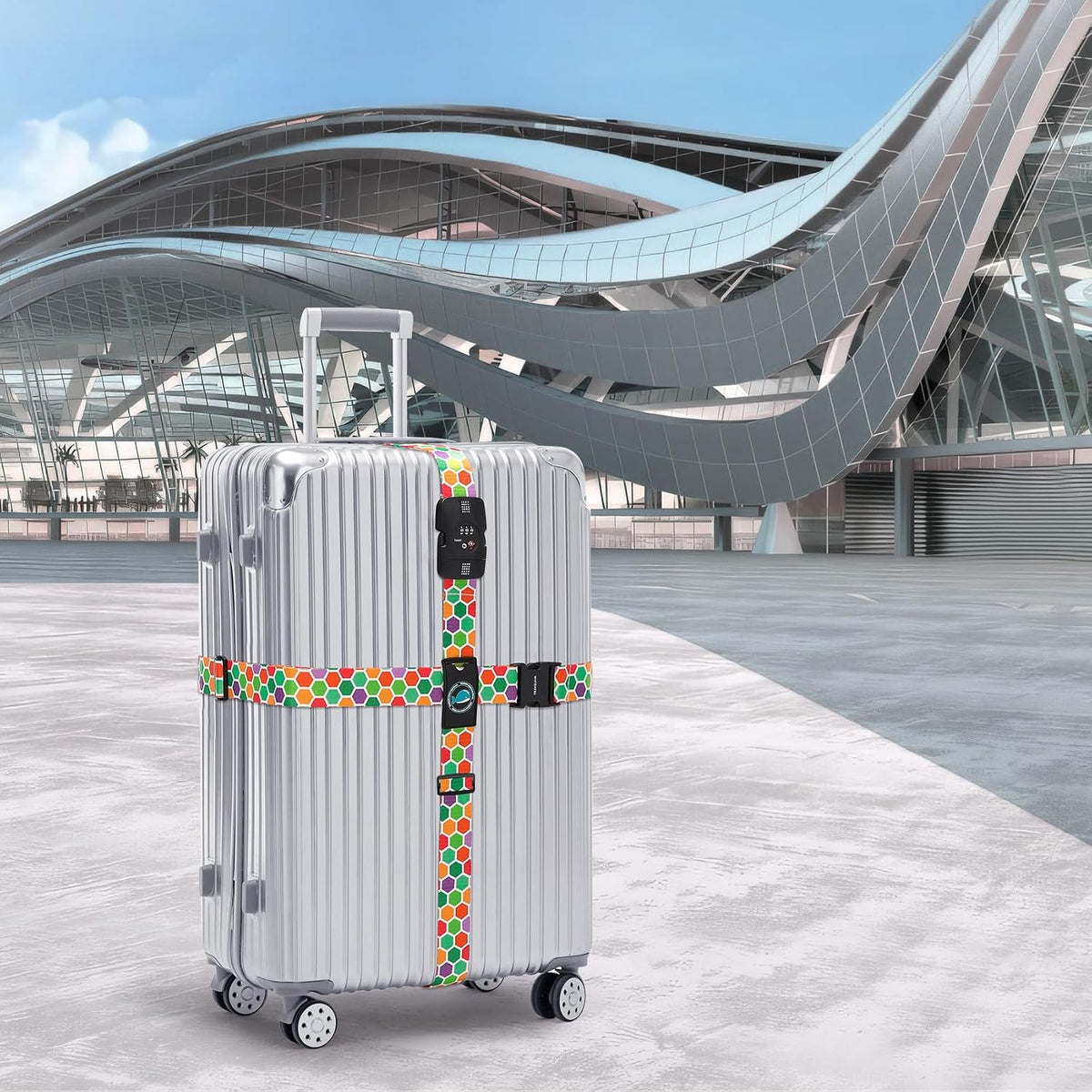 Travelkin Luggage Straps TSA Approved, Suitcase Straps with TSA Lock