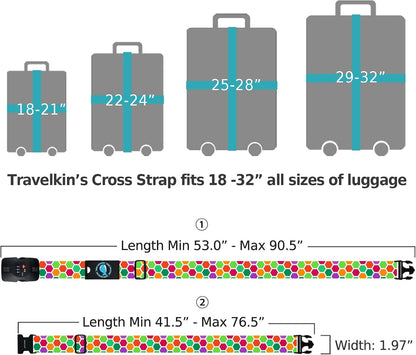 Travelkin Luggage Straps TSA Approved, Suitcase Straps with TSA Lock