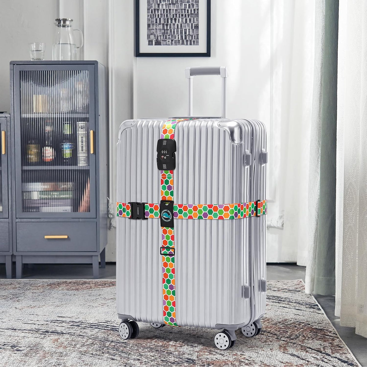Travelkin Luggage Straps TSA Approved, Suitcase Straps with TSA Lock