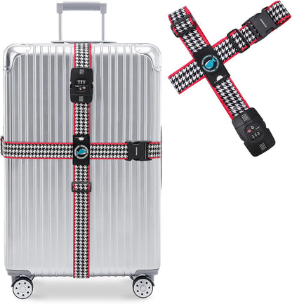 Travelkin Luggage Straps TSA Approved, Suitcase Straps with TSA Lock