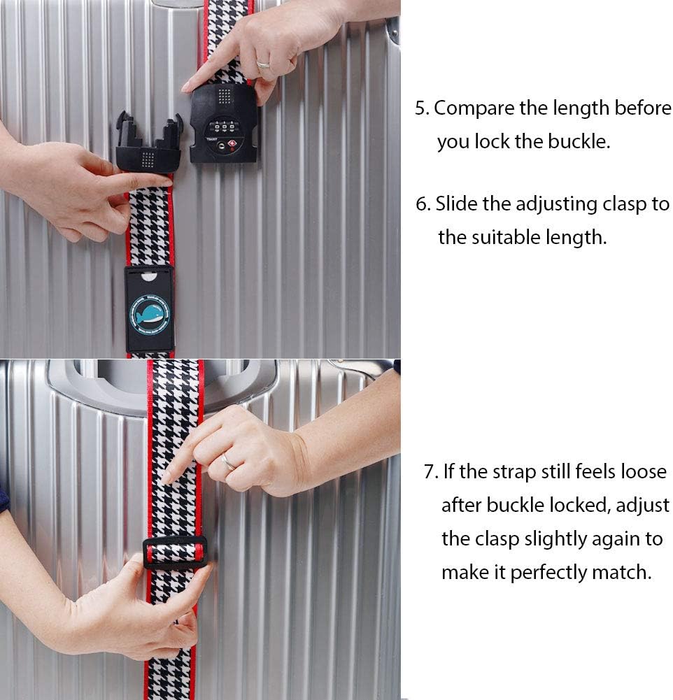 Travelkin Luggage Straps TSA Approved, Suitcase Straps with TSA Lock