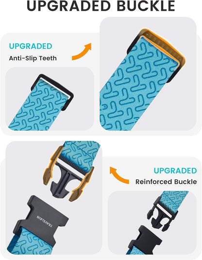 Travelkin Luggage Straps TSA Approved, Suitcase Straps with TSA Lock