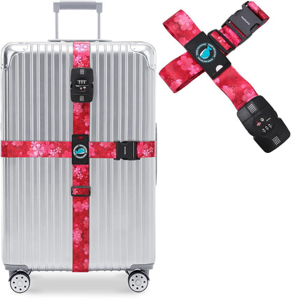 Travelkin Luggage Straps TSA Approved, Suitcase Straps with TSA Lock