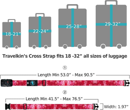 Travelkin Luggage Straps TSA Approved, Suitcase Straps with TSA Lock