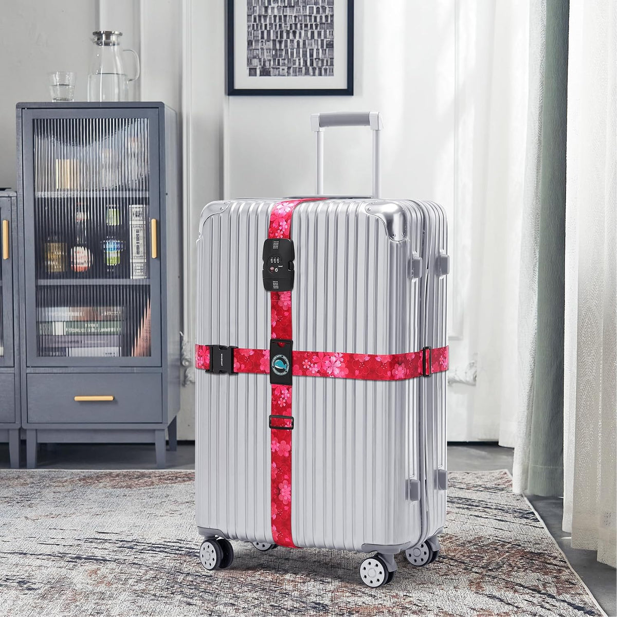 Travelkin Luggage Straps TSA Approved, Suitcase Straps with TSA Lock