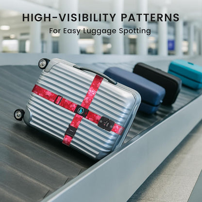 Travelkin Luggage Straps TSA Approved, Suitcase Straps with TSA Lock