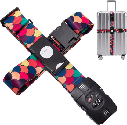 Travelkin Luggage Straps TSA Approved, Suitcase Straps with TSA Lock