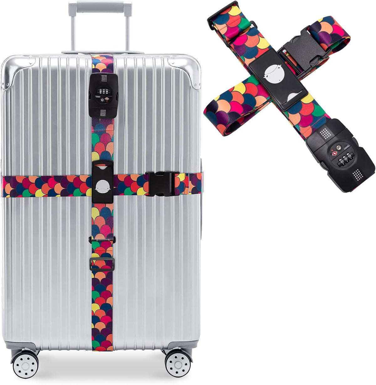 Travelkin Luggage Straps TSA Approved, Suitcase Straps with TSA Lock