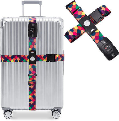 Travelkin Luggage Straps TSA Approved, Suitcase Straps with TSA Lock