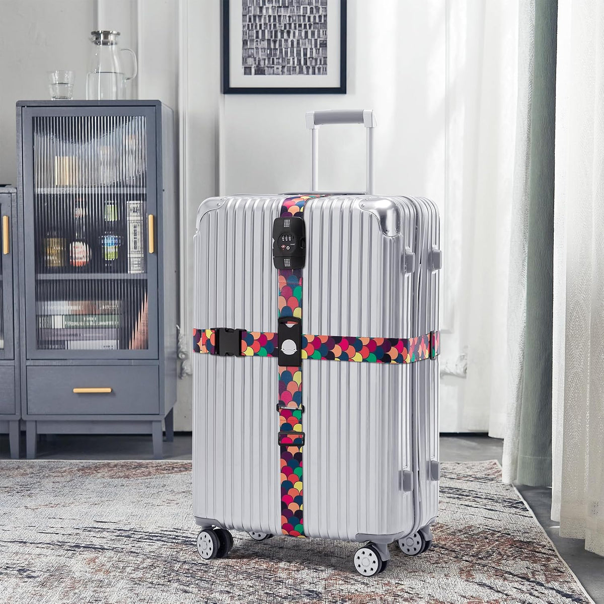 Travelkin Luggage Straps TSA Approved, Suitcase Straps with TSA Lock