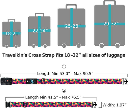 Travelkin Luggage Straps TSA Approved, Suitcase Straps with TSA Lock