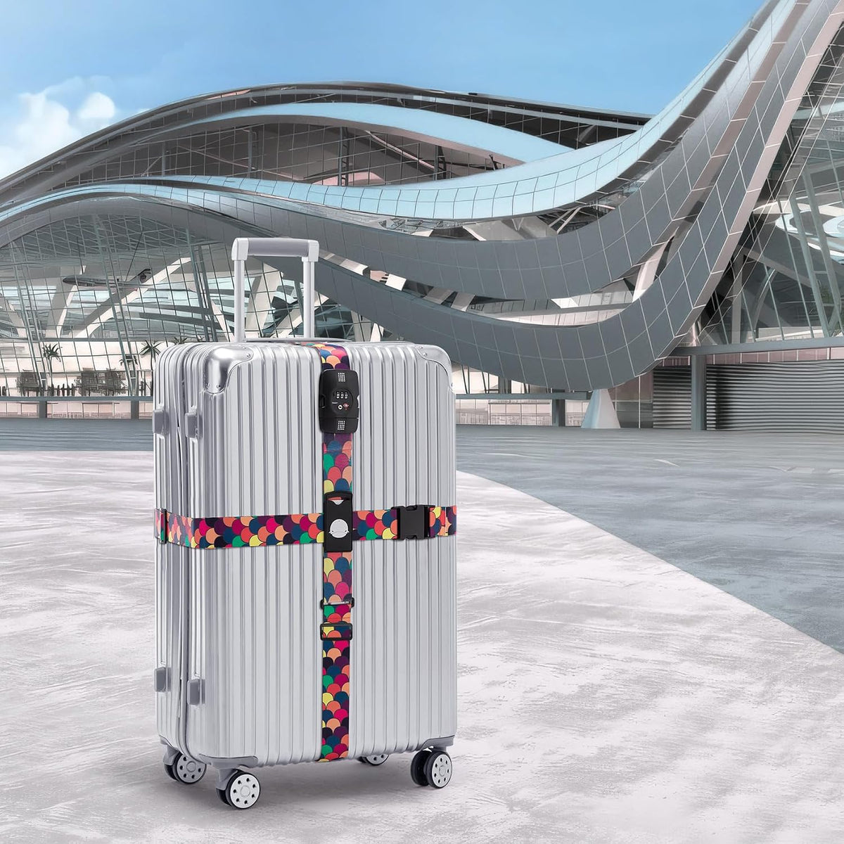 Travelkin Luggage Straps TSA Approved, Suitcase Straps with TSA Lock